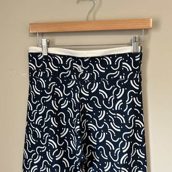 Johnny Was Calme Leggings Endurance High Waist Navy Blue and White Sz M NEW - Picture 4 of 10